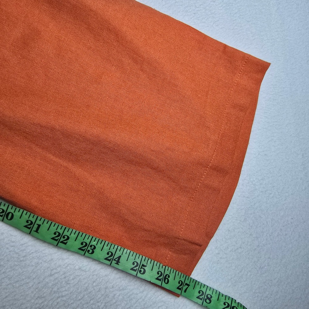 Monteau Los Angeles NWT Orange Strapless Linen Blend Wide Leg Belted Jumpsuit M - Picture 11 of 12